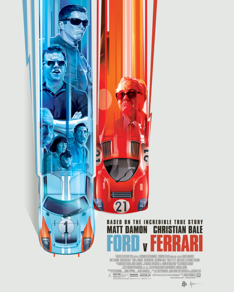 Poster Posse Shifts Gears With Their Official “ford V Ferrari” Posters